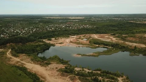 Aero landscape river Stock Footage 104797043