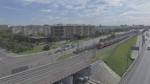 Аэро план над МЦК Stock Footage 101386689