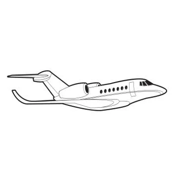 Aero plane outline Stock Illustration