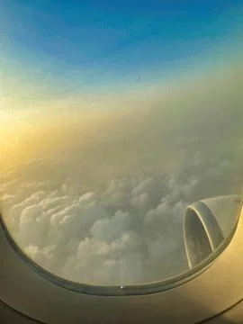 Aero plane View of clouds Stock Photos