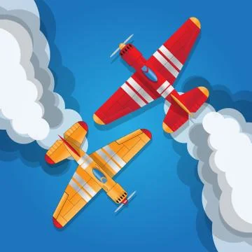 Aerobatic planes. Stock Illustration