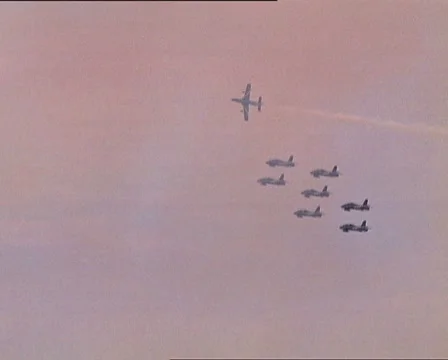 AEROBATIC SHOW formation 2 Stock Footage 20491308