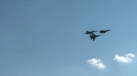 Aerobatic Team In The Sky Stock Footage 8560015