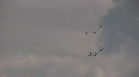 Aerobatics formation Stock Footage