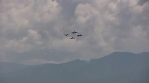 Aerobatics formation Stock Footage