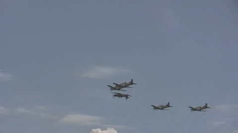 Aerobatics formation Stock Footage 10714416