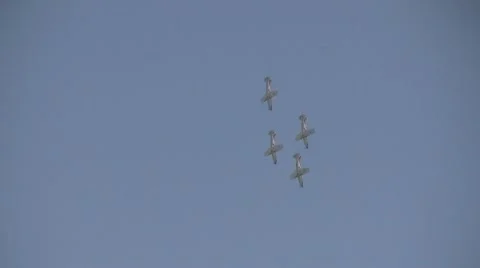 Aerobatics formation Stock Footage 10714494