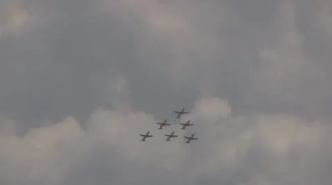 Aerobatics formation Stock Footage 10714544