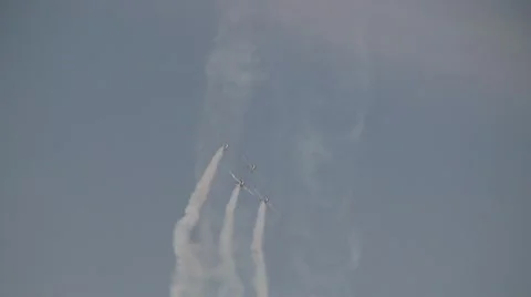 Aerobatics formation Stock Footage 10714658