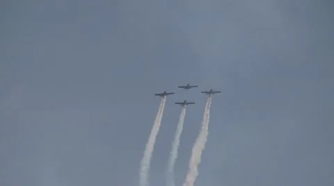 Aerobatics formation Stock Footage 10714817