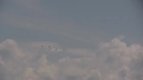 Aerobatics formation Stock Footage 10714875