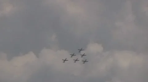 Aerobatics formation - NTSC Stock Footage 8979712