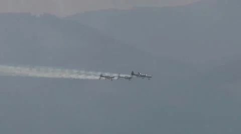 Aerobatics formation - NTSC Stock Footage 8979744