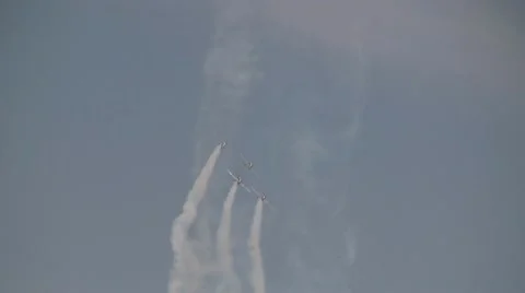 Aerobatics formation - NTSC Stock Footage 8979752