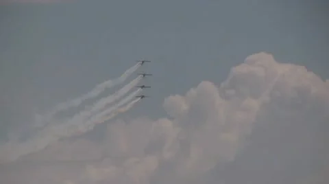 Aerobatics formation - NTSC Stock Footage 8979773