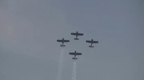 Aerobatics formation - NTSC Stock Footage 8979818