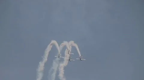 Aerobatics formation - NTSC Stock Footage 8979830