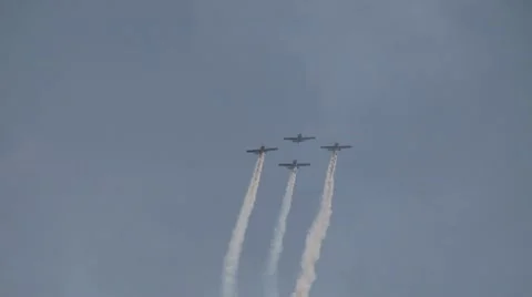 Aerobatics formation - NTSC Stock Footage 8979910