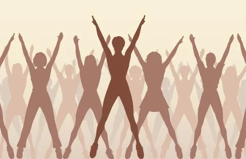 Aerobic dance Stock Illustration