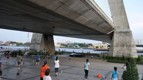 Aerobic Dance in Thai style for doing exercise Stock-Footage 104545264