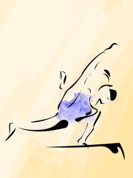 Aerobic gymnastic Illustrazione stock