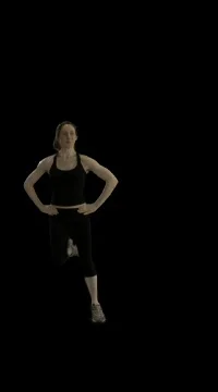 Aerobics Instructor Stock Footage 79254