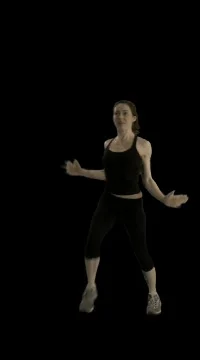 Aerobics Instructor Stock Footage 79456