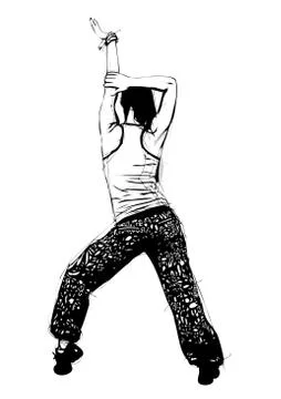 Aerobics pose Stock Illustration