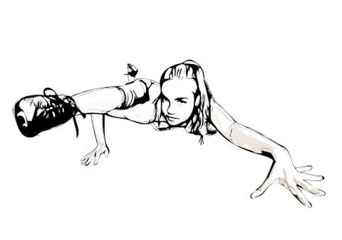 Aerobics pose Stock Illustration