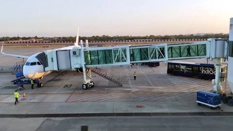 Aerobridge/ boarding bridge Stock Footage 232941094