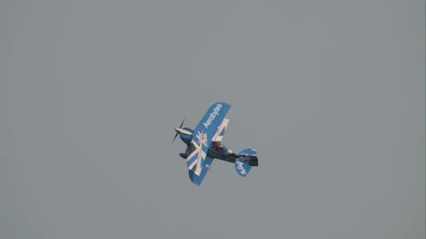 Aerobytes, Jet Pitts Display, G-JPIT, Pitts S2S,  Airshow Stock Footage 279154716