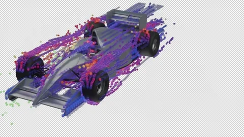 Aerodynamic of racing car 库存影片 280987421