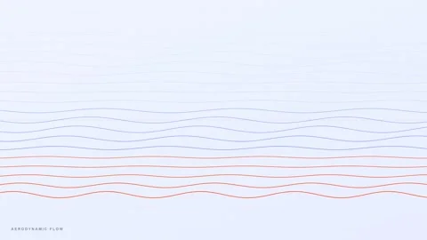Aerodynamic Waveform Pulse Cycling Flow Lines Motion Loop 4K 動画素材 335797736