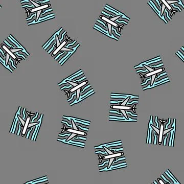 Aerodynamics aeronautical engineer vector seamless pattern イラスト素材