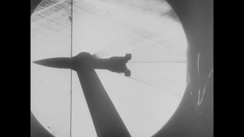 Aerodynamics of scale model of V2 rocket tested Stock Footage 103385873