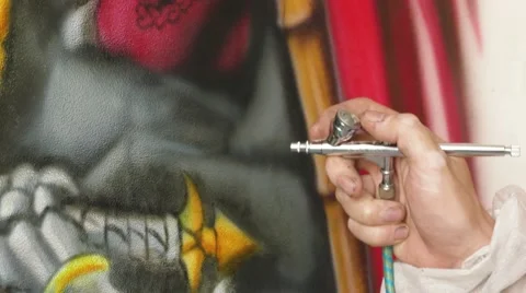 Aerography in interior of house Stock Footage 64402630