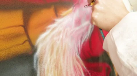 Aerography style Stock Footage 64413012