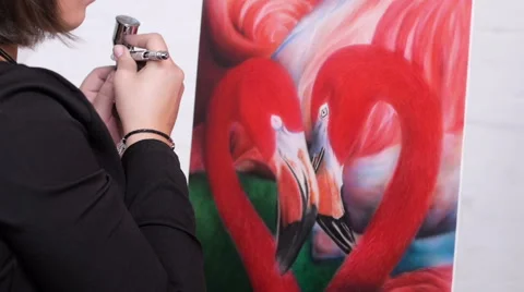 Aerography technique Stock Footage 62230819