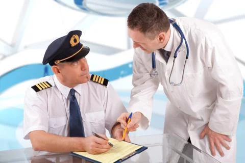 Aeromedical exam Stock Photos