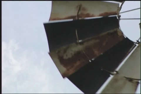Aeromotor-style windmill Stock Footage 948331