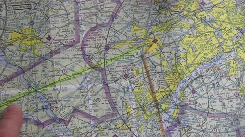 Aeronautical Chart Stock Footage 61915495