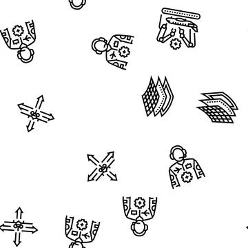 Aeronautical engineer aircraft vector seamless pattern Stock Illustration