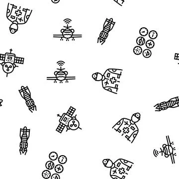 Aeronautical engineer aircraft vector seamless pattern Stock Illustration