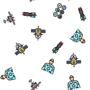 Aeronautical engineer aircraft vector seamless pattern 스톡 일러스트