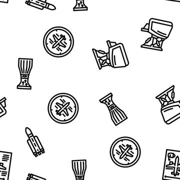 Aeronautical engineer aviation vector seamless pattern 스톡 일러스트