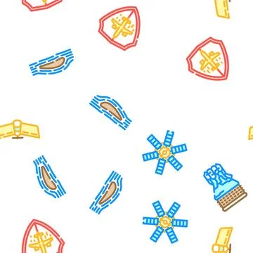 Aeronautical engineer aviation vector seamless pattern 스톡 일러스트