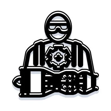 Aeronautical engineer icon representing aviation industry expertise Illustrazione stock