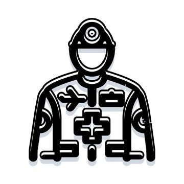 Aeronautical engineer profile icon with airplane symbol Stock Illustration