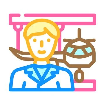 Aeronautical engineer worker color icon vector illustration Stock Illustration