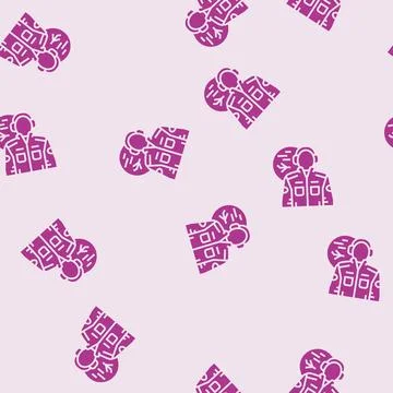 Aeronautical engineer worker glyph seamless pattern Stock Illustration